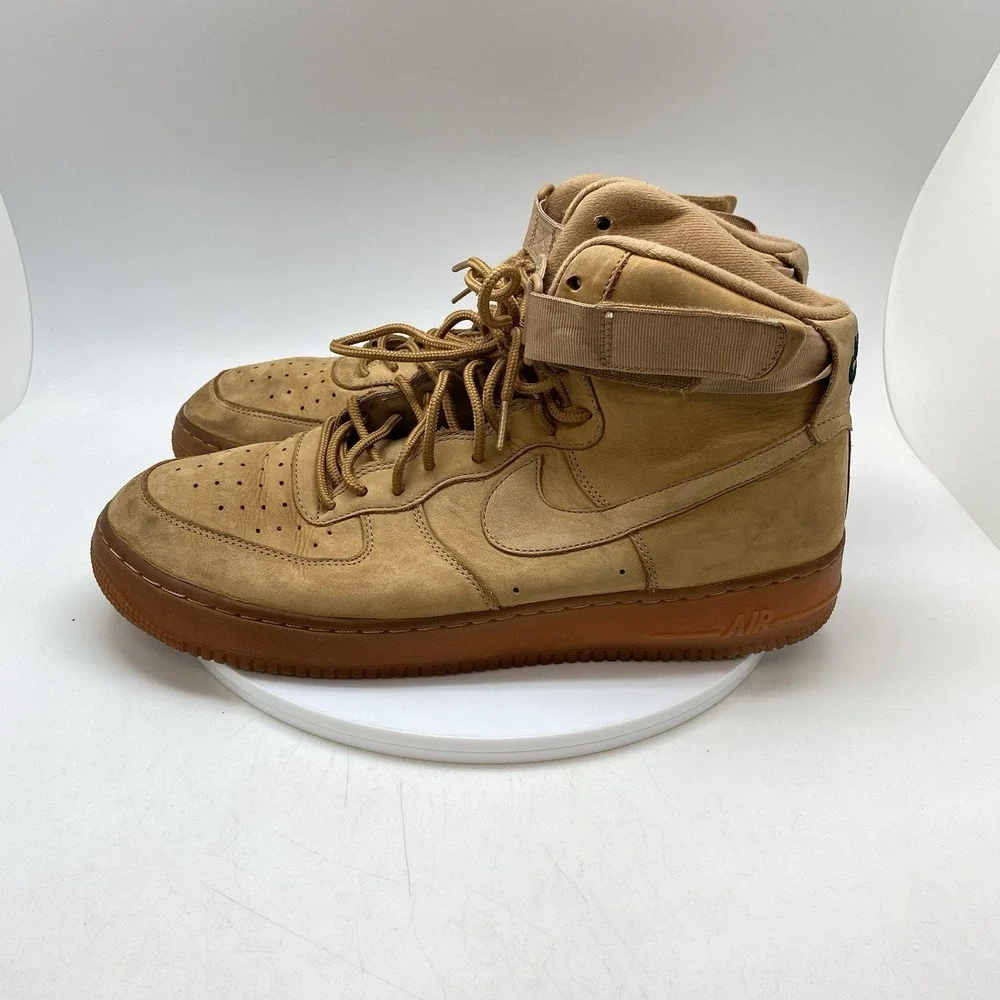 Nike Sneakers Mens 13 Air Force 1 High 07 LV8 Wheat Flax 882096-200 Causal Shoes